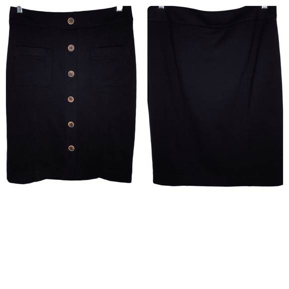 Banana Republic - Black Side Zip Pencil Skirt Size 10 - Picture 12 of 13